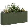 Jardinière vert olive 200x40x80 cm acier laminé à froid 