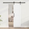 Porte Coulissante avec Kit de Quincaillerie Blanche 61x198,5 cm en Bois de Pin Massif 