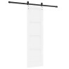 Porte Coulissante avec Kit de Quincaillerie Blanche 61x198,5 cm en Bois de Pin Massif 