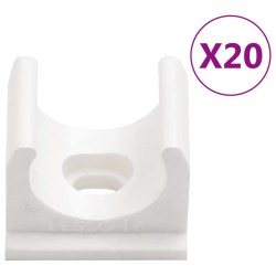 Goulottes de câble avec pinces Ø16 mm 10 m PVC 