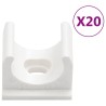 Goulottes de câble avec pinces Ø16 mm 10 m PVC 