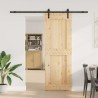 Porte coulissante et kit de quincaillerie 80x210 cm pin massif 