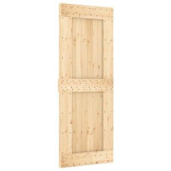 Porte coulissante et kit de quincaillerie 80x210 cm pin massif 