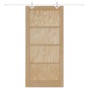 Porte coulissante avec quincaillerie 93x202 cm Bois massif en pin 