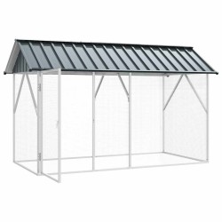 Cage à oiseaux anthracite 112 x 227 x 141 cm en acier. 