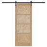 Porte Coulissante avec Ensemble Quincaillerie 83x211 cm Bois de Pin Massif 
