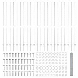 Piquets de Clôture 22 pcs U-Channel 150 cm Acier Galvanisé 