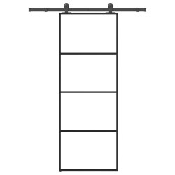 Porte coulissante avec kit de quincaillerie 76x205 cm Verre ESG 