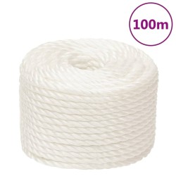 Corde de travail Blanc 24 mm 100 m polypropylène 