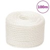 Corde de travail Blanc 24 mm 100 m polypropylène 