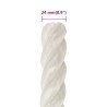 Corde de travail Blanc 24 mm 100 m polypropylène 
