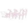 Décoration de Noël Rennes et traîneau 320 LED Acrylique 