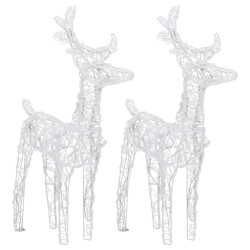 Décoration de Noël Rennes et traîneau 320 LED Acrylique 