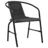 Chaises de jardin lot de 6 Rotin plastique et acier 110 kg 