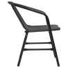 Chaises de jardin lot de 6 Rotin plastique et acier 110 kg 