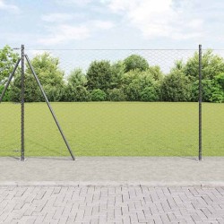 Clôture Hexagonale Grise 1,4x25 m Acier 