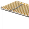 Auvent manuel rétractable 350x250 cm Jaune et blanc 
