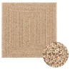 Tapis ZIZUR 240x240 cm aspect de jute intérieur et extérieur 