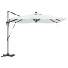 Parasol déporté Roma avec des LEDs solaires - Sable - 286 x 285 x 270 cm - Aluminium 