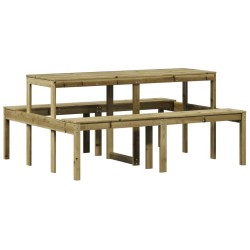 Table de pique-nique 160x134x75 cm bois de pin imprégné 