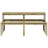 Table de pique-nique 160x134x75 cm bois de pin imprégné 