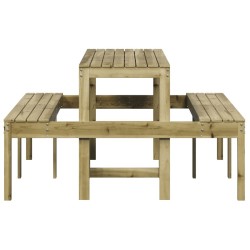 Table de pique-nique 160x134x75 cm bois de pin imprégné 