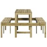 Table de pique-nique 160x134x75 cm bois de pin imprégné 