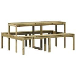 Table de pique-nique 160x134x75 cm bois de pin imprégné 