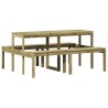 Table de pique-nique 160x134x75 cm bois de pin imprégné 