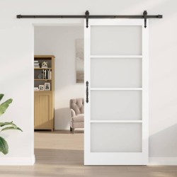 Porte Coulissante avec Ensemble de Quincaillerie ORKDAL Blanche 93x211 cm 