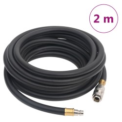Tuyau d'air hybride noir 0,6" 2 m caoutchouc et PVC 