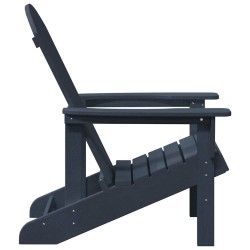 Chaises Adirondack 2 pcs Bleu Marine 74x82x90 cm HDPE 