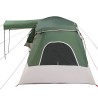Tente Familiale avec des fenêtres en dôme verte, waterproof, pour 6 personnes. 