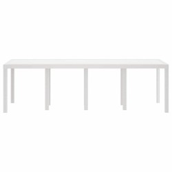 Table de jardin Blanche 250x100x73 cm en aluminium 