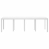 Table de jardin Blanche 250x100x73 cm en aluminium 
