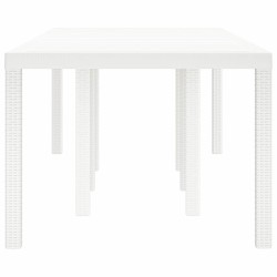 Table de jardin Blanche 250x100x73 cm en aluminium 