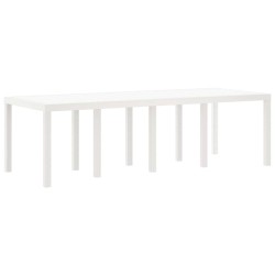 Table de jardin Blanche 250x100x73 cm en aluminium 