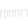 Table de jardin Blanche 250x100x73 cm en aluminium 