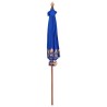 Parasol Autre Bleu x 250 cm Coton et bois massif 