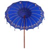 Parasol Autre Bleu x 250 cm Coton et bois massif 