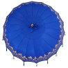 Parasol Autre Bleu x 250 cm Coton et bois massif 