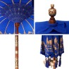 Parasol Autre Bleu x 250 cm Coton et bois massif 