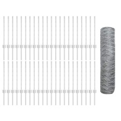 Poteaux de Clôture 11 pcs U-Channel 60 cm Acier Galvanisé 