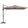Parasol déporté Roma avec LEDs - Taupe (286 x 285 x 270 cm) - Aluminium 