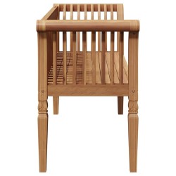 Banc 127.5x52x80 cm en bois massif de teck 