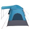Tente familiale avec fenêtres, dôme bleu, pour 4 personnes et imperméable. 