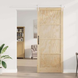 Porte coulissante avec matériel 93x232 cm en pin massif 