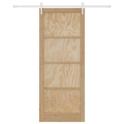 Porte coulissante avec matériel 93x232 cm en pin massif 