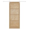 Porte coulissante avec matériel 93x232 cm en pin massif 