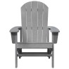 Chaises Adirondack 2 pcs Gris clair 74x82x90 cm HDPE 